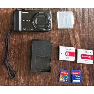 Sony Cybershot DSC-H70 16.1MP 10x Zoom Digital Camera Lot GUC